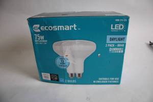 lot 49 image: EcoSmart 2 Pack LED Daylight Bulbs BR40 75W Replacement