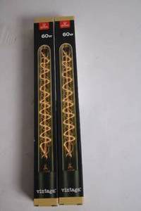lot 58 image: Set of 2 Vintage 60W Edison Light Bulbs