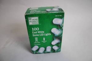 lot 66 image: 100 Cool White Dome LED Lights for IndoorOutdoor Use