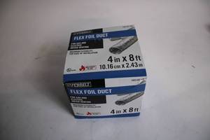 lot 89 image: Everbilt Flex Foil Duct 4 in x 8 ft for Gas and Electric Dryer Venting
