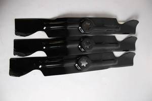 lot 93 image: Set of 3 Lawn Mower Blades with Star Center Hole