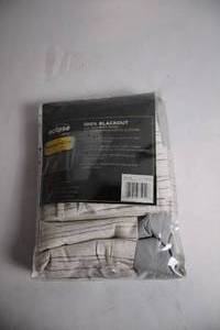 lot 102 image: Set of Eclipse 100% Blackout Window Curtains - Branson Ivory, 50 x 63