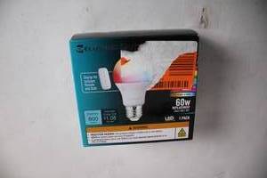 lot 122 image: 60W LED Smart Bulb with Remote and 11 Selectable Colors