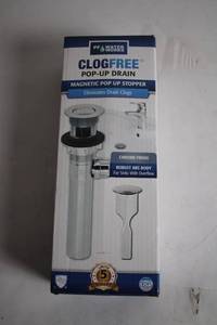 lot 138 image: PF Waterworks ClogFree Pop-Up Drain with Magnetic Stopper