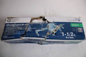 lot 142 image: Commercial Electric Ceiling Fan Support Box 1-12 Deep 4 Wide