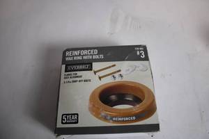 lot 187 image: Everbilt Reinforced Wax Ring with Bolts #3