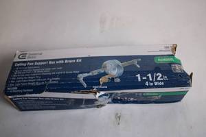 lot 193 image: Commercial Electric Ceiling Fan Support Box with Brace Kit, 4 Inch Wide