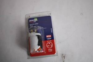 lot 195 image: Leviton Black & White 20A 125V Plug NEMA 5-20P