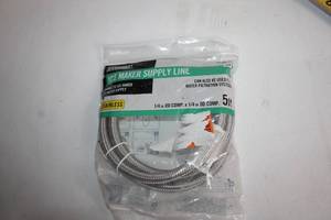 lot 205 image: 5ft Stainless Steel Ice Maker Supply Line