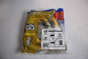 lot 210 image: BrassCraft Gas Connector for Furnace 58 Inch OD x 36 Inch Length