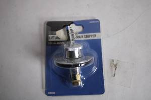 lot 227 image: Lift and Turn Bathtub Drain Stopper Chrome Finish