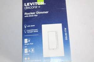 lot 236 image: Leviton Decora Rocker Dimmer with Slide Bar