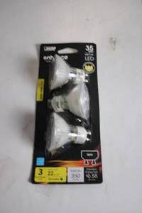 lot 268 image: Pack of 3 LED GU10 3.5W Light Bulbs with Dimmable Feature