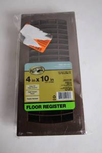 lot 279 image: Hampton Bay 4 in x 10 in Mahogany Grain Floor Register