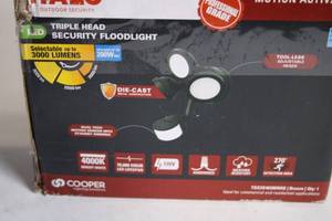 lot 281 image: Cooper LED Triple Head Security Floodlight