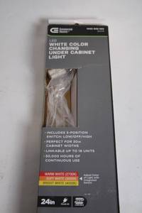 lot 283 image: Commercial Electric LED White Color Changing Under Cabinet Light - 24in