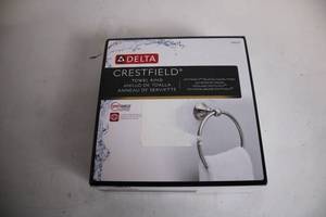 lot 287 image: Delta Crestfield SpotShield Brushed Nickel Towel Ring