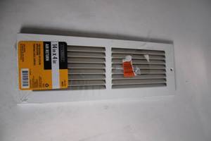 lot 300 image: Paintable Steel Air Return Grille 14 x 4 for Wall or Ceiling