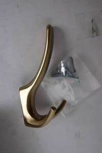lot 307 image: Amerock Champagne Bronze Hook with Mounting Hardware