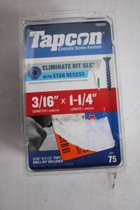 lot 320 image: Tapcon Concrete Screw Anchors 316 x 1-14