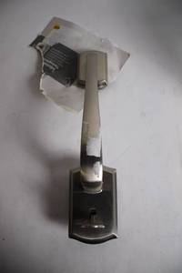 lot 328 image: Brushed Nickel Door Handle Set