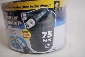 lot 339 image: 75 Feet Pocket Hose Silver Bullet Garden Hose