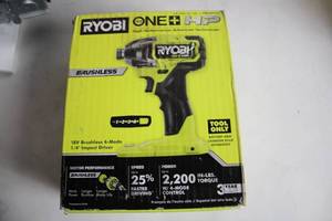 lot 363 image: Ryobi ONE HP 18V Brushless 4-Mode 14 Impact Driver - Tool Only