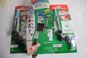lot 390 image: Lot of Fluidmaster Universal Toilet Repair Kits - Fill Valve & Tank Lever