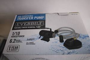 lot 408 image: Everbilt Non-Submersible Transfer Pump 110 Horsepower