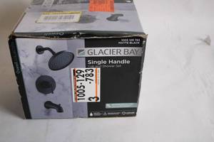 lot 419 image: Glacier Bay Single Handle Tub and Shower Set in Matte Black