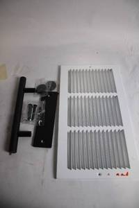 lot 435 image: White Air Vent Cover with Mounting Hardware