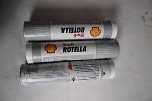 lot 457 image: Lot of 3 Shell Rotella SD Moly Grease Tubes