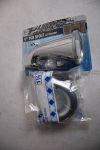 lot 463 image: Danco 6 Inch Tub Spout with Diverter and Brass Elbow Pipe Fittings