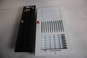 lot 475 image: Set of 2 Metal Air Vent Covers - Black and White