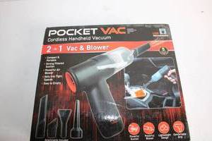 lot 480 image: POCKET VAC Cordless Handheld 2-in-1 Vacuum and Blower