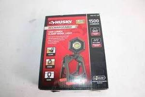 lot 500 image: Husky Rechargeable 1500 Lumen Clamp Work Light