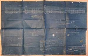 lot 137 image: Vintage 1914 Engineering Blueprint for Deck Girder Span Sidewalk, South Dakota