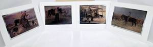 lot 155 image: Set of 4 Tom Ryan Western Cowboy Prints