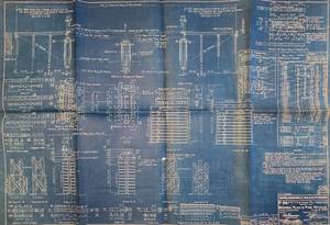 lot 177 image: 1945 General Plan & Pier Details Blueprint for Chicago, Milwaukee, St. Paul & Pacific Railroad
