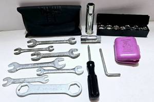 lot 187 image: YAMAHA Motorcycle Tool Kit with ARCTIC CAT Socket Set & Spark Plug Caddy