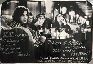 lot 191 image: Vintage 1993 The JAYHAWKS Promotional Poster - Concert at SDSU