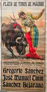 lot 193 image: Vintage 1969 PLAZA DE TOROS DE MADRID Bullfighting Poster