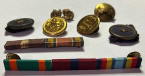 lot 21 image: Collection of U.S. ROTC Military Pins and Ribbons