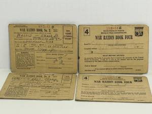 lot 30 image: Vintage WWII War Ration Books and Stamps Collection