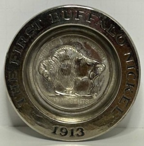 lot 32 image: 1913 The First Buffalo Nickel Collectible Plate