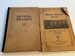 lot 39 image: Vintage Gospel Songbooks Revival Praises and Gospel Quintet Songs