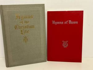 lot 41 image: Set of Two Hymn Books Hymns of the Christian Life and Hymns of Dawn