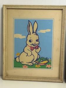 lot 48 image: 1941 ISC Glows in the Dark Magic Picture of Bunny with Carrot