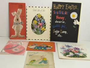 lot 59 image: Collection of Vintage Easter Cards For Collecting or Crafting