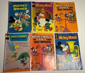 lot 65 image: Collection of 6 Walt Disney Vintage Comic Books